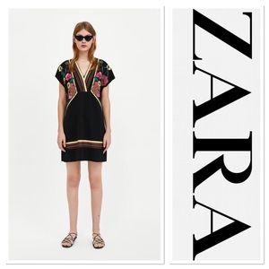 Zara printed rubberised dress